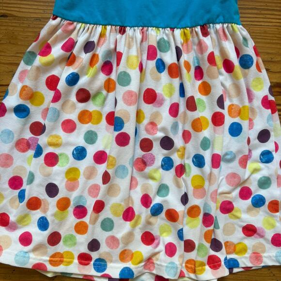 Chick and Chap blue colorful polka dot ruffle sleeveless toddler dress SIZE 3T - Picture 3 of 6
